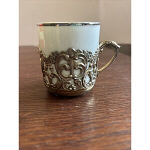 Vintage Raimond Japan Silver Plated Elegant White Tea Cup Replacement